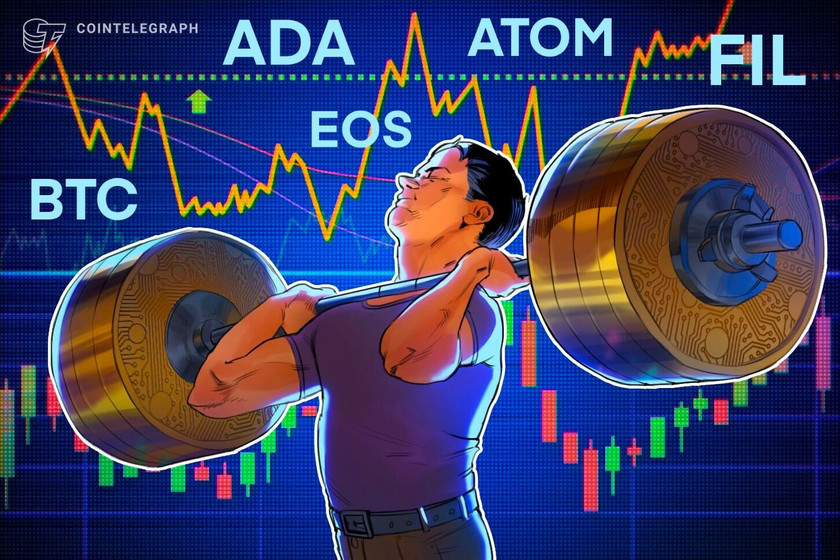 A range-break from Bitcoin could trigger buying in ADA, ATOM, FIL and EOS this week