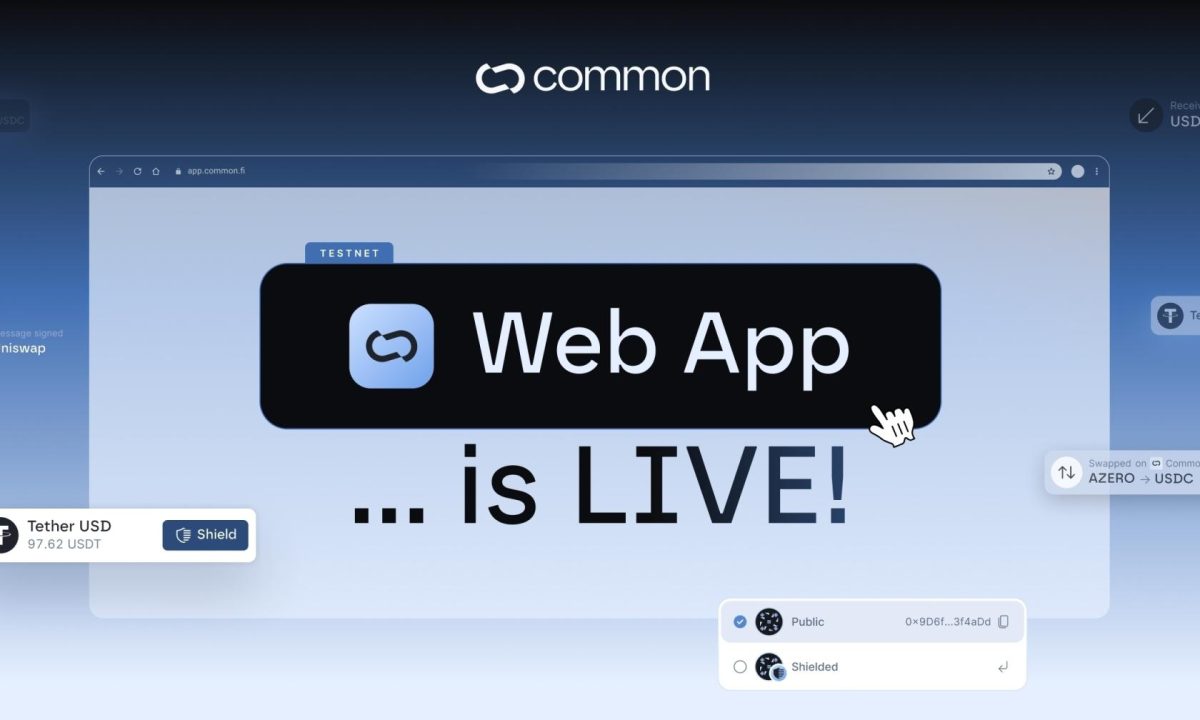 Common Launches First Privacy Web App with Subsecond Proving Times for Arbitrum and Aleph Zero EVM