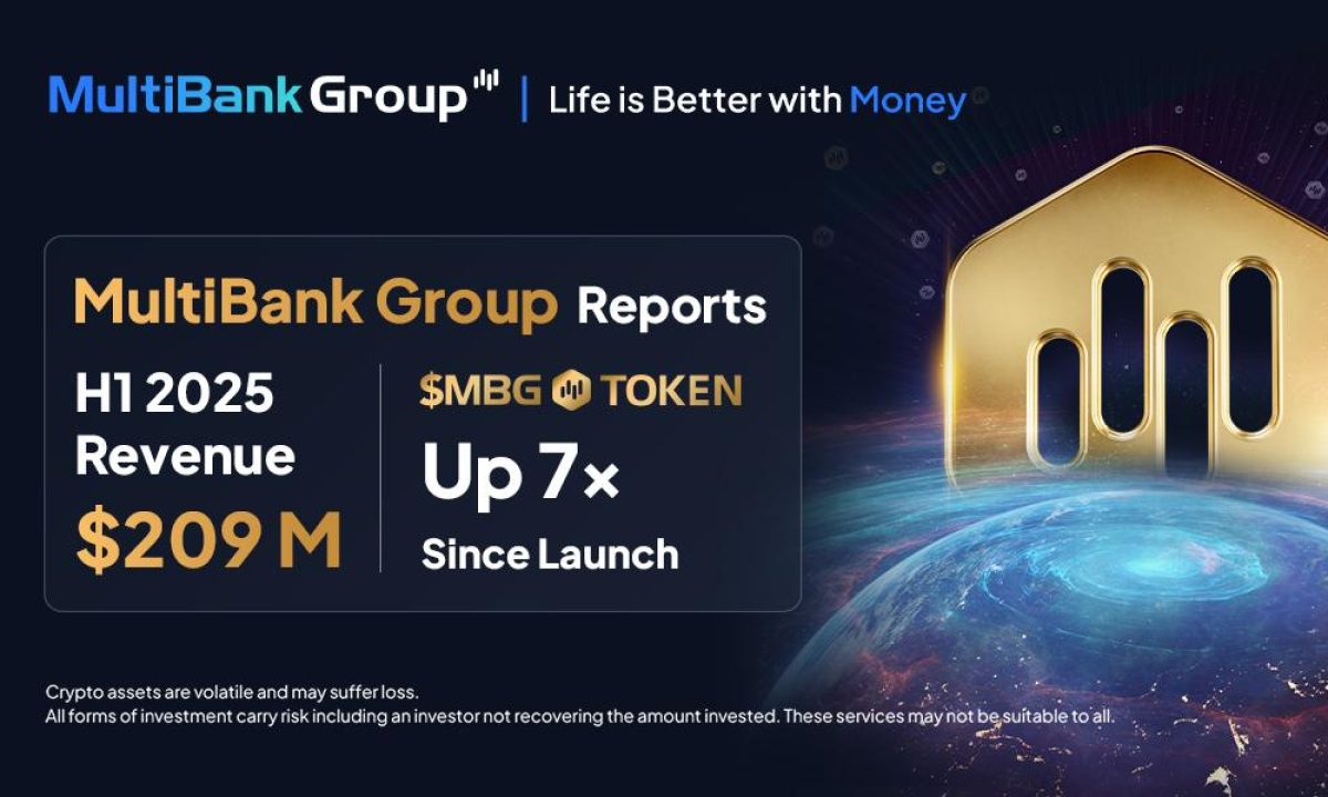 MultiBank Group Delivers Record H1 Results with $209M Revenue and MBG Token Driving 7X Returns Since Launch.
