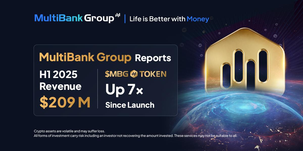 MultiBank Group Delivers Record H1 Results With 9M Revenue And MBG Token Driving 7X Returns Since Launch.