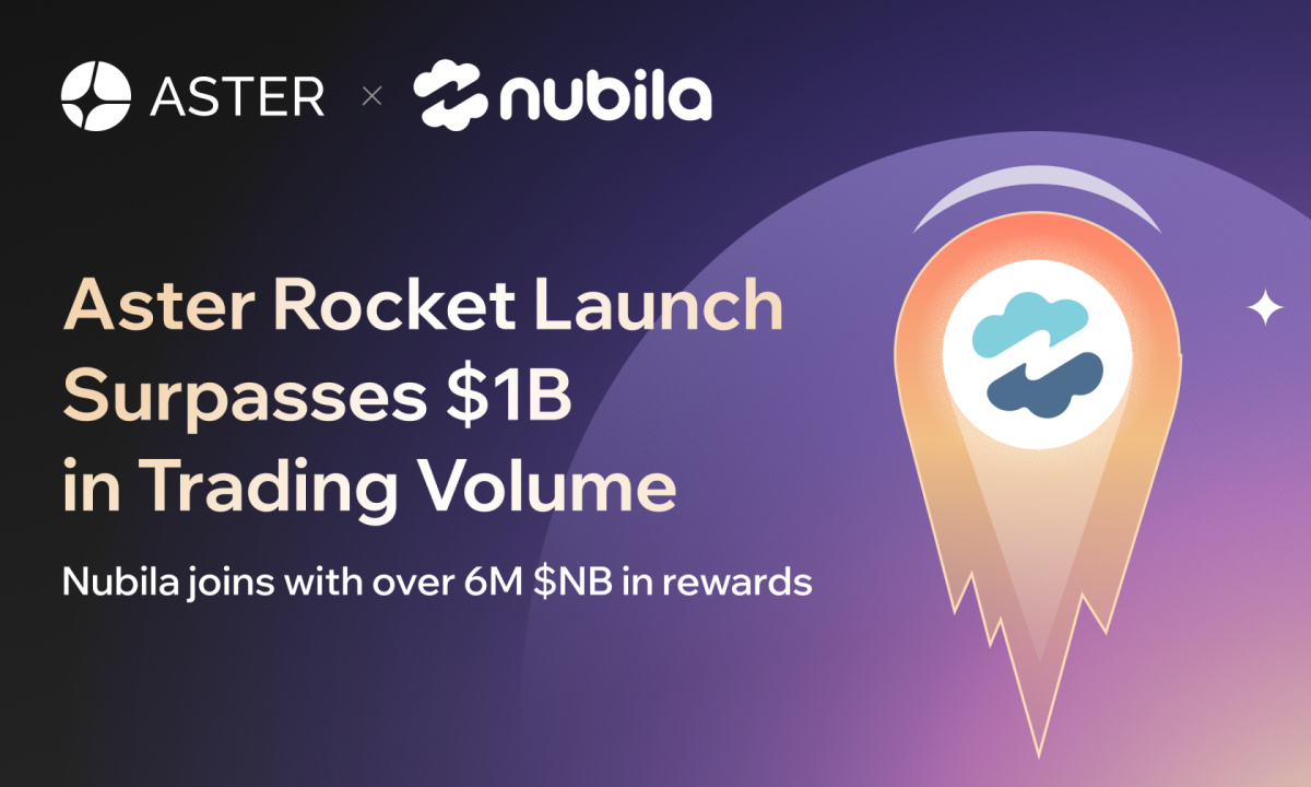 Aster’s Rocket Launch Surpasses B In Trading Volume, As Nubila Joins With Over 6 Million $NB In Rewards