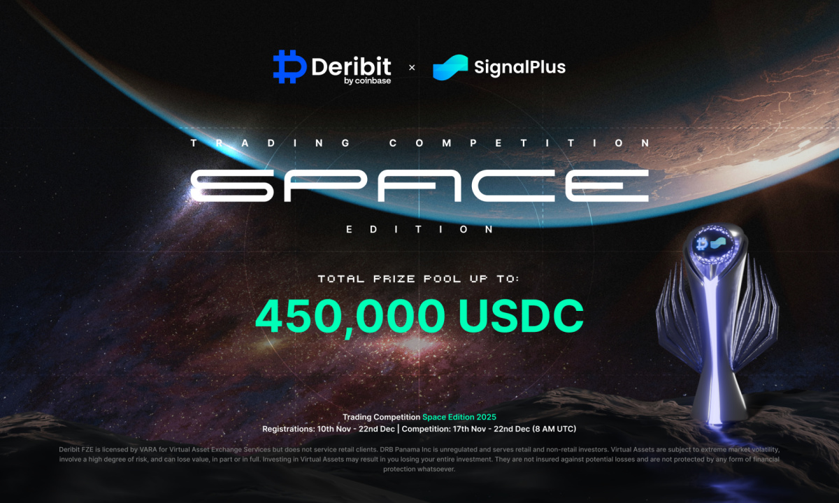 Deribit And SignalPlus Launch 2025 Trading Competition, Featuring A 0,000 USDC Prize Pool