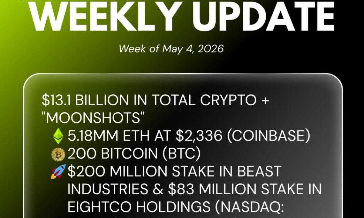 Bitmine Immersion Technologies (BMNR) Announces ETH Holdings Reach 5.18 Million Tokens, and Total Crypto and Total Cash Holdings of $13.1 Billion