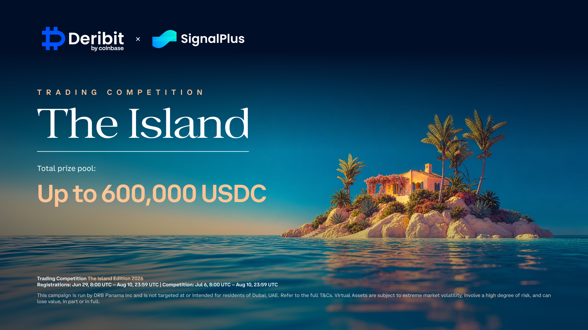 Deribit And SignalPlus Launch The Island Trading Competition With Up To 0,000 USDC In Prizes